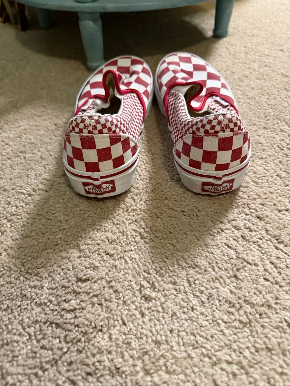 Vans checkerboard Classic Slip-On sneakers Sneakers Red White Mens 5.5 women’s 7